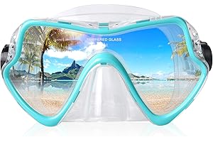 ‎EXP VISION Erwachsene Tauchmaske, professionelle Schnorchelbrille, Anti-Leck Taucherbrille, 180° Pano Anti-Fog Schwimmbrille Tempered Glas Tauchgerät Maske, Verstellbares Silikonband für Schnorcheln Schwimmen