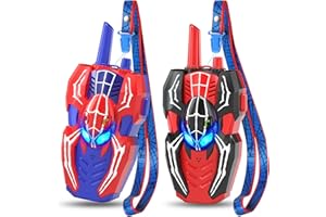 SOGAWEBB Lot de 2 Talkie-Walkies pour Enfants, Jouet araignée pour garçons, Radio bidirectionnelle, Jouet d'extérieur, Cadeau de Camping pour garçons de 3 à 5, 3, 4, 5, 6, 7, 8 Ans