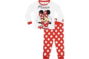 Disney Pyjamas | Long Sleeve Minnie Mouse Pyjamas | 100% Cotton Girls Pjs Ages 18 Months to 8 Years