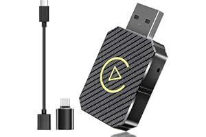 PANDAHAI Adaptador Carplay Inalámbrico USB para iPhone, Car Play Dongle para Coche Compatible con iOS 10+ y 800+ Modelos después de 2016