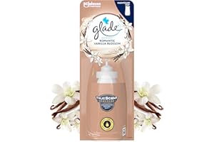 ‎GLADE Glade (Brise) Sense & Spray Nachfüller, automatisches Duftspray mit Bewegungssensor, Lufterfrischer, Romantic Vanilla Blossom (Zarter Vanille Traum), 2er Pack (2 x 18 ml)