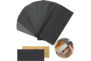 ELEPRUC Kit da 72 Pezzi Carta Abrasiva, Carta Vetrata Fine, Grane 400/600/ 800/1000/ 1200/1500/ 2000/2500/ 3000, Levigatura a Secco e Umido Sandpaper per Lucidare Levigare Legno Metallo