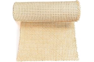 URPIZY Rollo de correas de caña de ratán Rollo de malla de ratán Material de caning para sillas Kit de correa de rodillo de ratán