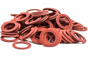 KINETICS LINE Juntas Planas 3/4 Pulgada Especial (24 x 16 x 2 mm) Arandelas Vulcanita Fibra Paquete de 100 Juntas de Fibra Roja para Bombas, Aisladores, Motores (Hasta 110°C)
