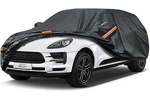 ‎KAYME Kayme Autoplane Wasserdicht Atmungsaktiv für Porsche Macan (2014-2025), 7 Schichten Vollgarage Autoabdeckung für Regen Sonne Staub Schutz Verkratzt, Autoabdeckung mit Reflektierenden Streifen.