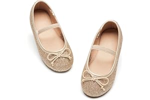 Kiderence Little Toddler Girls Dress Shoes Ballerina Ballet Flats Kids Mary Janes