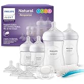 Philips Avent Set de regalo de biberones para reci&eacute;n nacidos: 4 biberones, 2 tetinas de repuesto, chupete ultra soft y escobi