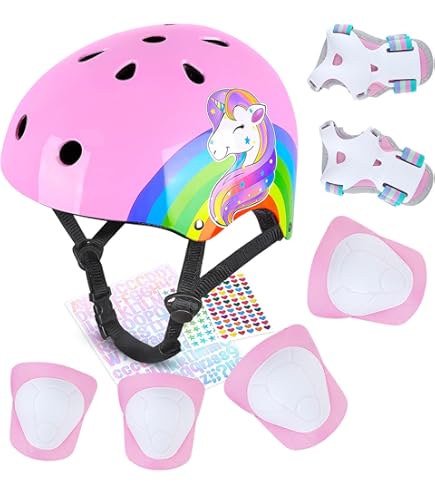 HGL Unicorn Helmet Pad Set Helmet And Pad Sets Pink, Purple
