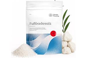 HEALTHROUTINE Health Routine Natürliches Fußbadesalz mit Teebaumöl – Für Pflege und Hygiene der Füße, gegen Fußpilz und Nagelpilz, mit 100% natürlichen Wirkstoffen