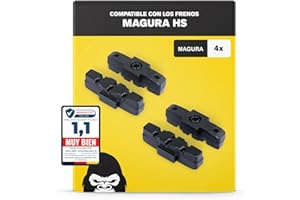 Gorilla Bikes Zapatas Freno I 2 Par I para Frenos Magura HS HS11 HS22 HS24 HS33 HS 33 RE HS 33 R Urban HS 33 R Trial HS 33 R Firmtech HS 33 R HSI I Alto Rendimiento I Durable & Ajuste