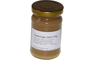 Wiedemer – fruchtiger Zwetschgensenf aus frischer Zubereitung mit ausgewählten natürlichen veganen Zutaten – 1 Glas á 100ml Gourmet Senf für Brot, Sauce, Käse, Fleisch, Fondue u.v.m.