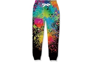 RAISEVERN 6-13T Chłopcy Jogging Dół z Nadrukiem Dziewczęce Śmieszne Spodnie Dresowe Joggery 3D Luźne Spodnie Sportowe Spodnie dresowe ze sznurkiem dla dzieci na co dzień