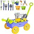 Garden Wagon & Tools Toy Set by Dimple: Premium 15-Piece Gardening Tools & Wagon Toy Set Sturdy & Durable - Top Yard, Beach, Sand, Garden Toy - Great Christmas Gift for Kids & Toddlers