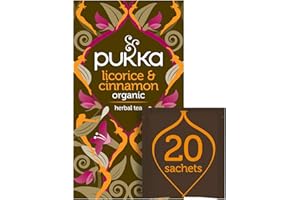 Pukka Tisane, Licorice & Cinnamon, Tisana Biologica Calda e Confortevole Con Liquirizia e Cannella, Con Ingredienti 100% Naturali, Una Combinazione Generosamente Profumata e Calda, 20 Filtri