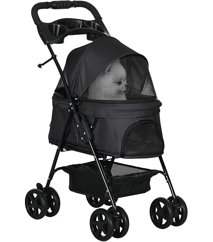 Couvercle De Pluie Transparent Pour Poussette Chien/chat - Imperméable PU, Large Compatibilité, Avec Ventilation