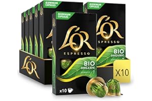 L'Or Espresso Café Bio - 100 Capsules Intensité 7 - compatibles Nespresso®* (lot de 10 x 10)
