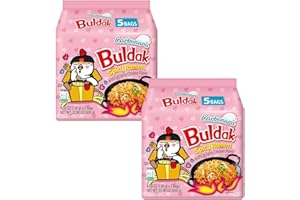 GENERIC Buldak Carbonara Hot Chicken Flavor Ramen – Spicy Instant Noodles, Pack of 10 | Korean Ramen Noodle Soup Snack