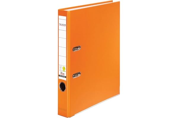 Falken - Classeur Rigide Largeur du dos 50 mm schmal Orange.