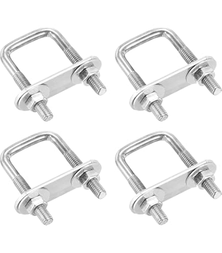 thumbnail image 2 of METALLIXITY U Bolts 4Set (M6x25x50mm), Square U Bolt Kits 304 Stainless 2 of 9