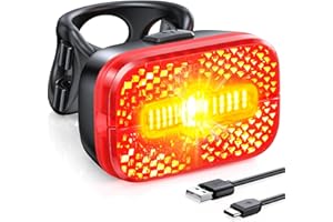 Mohard Luz trasera para bicicleta, 200 metros de alcance de visión y homologado por StVZO, luz trasera para bicicleta, IPX5, resistente al agua y USB-C, recargable, luz trasera LED para bicicleta de