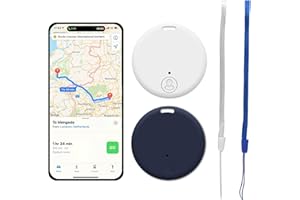 GBULTR Localizador GPS Tag Inteligente Bluetooth 5.2 para Localizar Llaves, Mascotas y Objetos - Compatible Android e iOS - Rastreador GPS con Alarma Sonora y Búsqueda Bidireccional