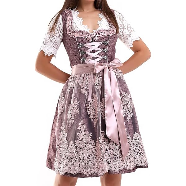 Tiroolse Dirndl jurk groen lang voor dame