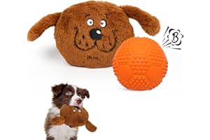 Namsan Dog Plush Toy with Dog Squeaky Ball Interactive Puppy Toys for Boredom Soft Durable Pet Toys for Small/Medium Dogs