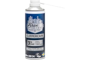 SHAVING FACTORY The Shave Factory Clipper Spray 3 in 1 Clippercare per barbieri - Lubrificazione, raffreddamento e pulizia di livello professionale per prestazioni ottimali