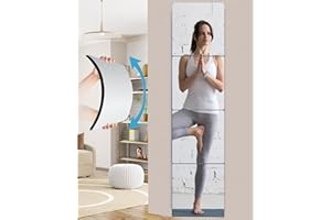 DONGDA Acrilico Specchi per Tutta la Lunghezza del Corpo, Grande Specchio Adesivo da Parete Senza Cornice, Flessibile Specchi Adesivi Lungo Specchi Decorativi per Soggiorno Bagno(30cmx30cm, 4 pezzi)