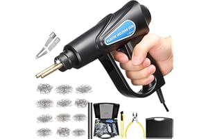 DAHUDTIN 160W Soudure Plastique, Kit Reparation Plastique avec 800Pcs 6 Sortes Agrafeuse Chaud pour Réparation de Pare-Chocs de Voiture, Soudeuse Plastique pour Car Pièces Soudage Plastique