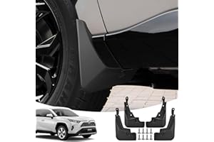 LANGBEAN Garde-Boue pour Toyota RAV4 2025 2024 2023 2022 2021 2020 2019, Bavettes Avant et Arrière avec Vis de Montage, Pare Boue Anti-Éclaboussures Accessoires Pas Besoin de Percer [4 Pièces]