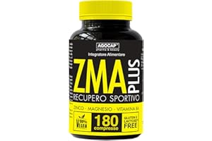 AGOCAP ZMA Haute Concentration 180 comprimés. Complément de testostérone masse musculaire à base de zinc, magnésium et vitamine B6. Réduit la fatigue et la fatigue. Pas de gluten et de lactose. Zma PLUS