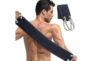 LEOEASIY Rückenbürste Dusche,Back Scrubber for Shower Mit Griffen,Doppelseitig Badebürste Rückenbürste,Kann Ihren Körper Gründlich Reinigen und Abgestorbene Haut Vom Körper Entfernen (Marineblau)