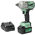 Kielder KWT-180-83 18v Brushless Cordless 1/2" 850Nm Mid Torque Impact Wrench, 1 x 4.0Ah TYPE18 Li-ion Battery and Charger