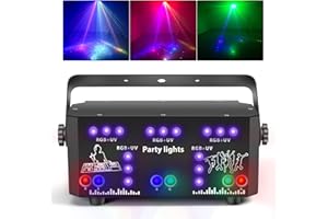 ‎LITTLEBOYNY Discolicht Partylicht, T210, LED RGB Licht DJ Projektor Musikgesteuert DJ Disco Lichter, DMX Effektstrahler Für KTV Familientreffen Hochzeit Geburtstag Halloween