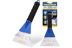 Goodyear Ice Scraper-strong And Ergonomic| Extra Wide Blade| Ice Breaker| Soft Grip| Ergonomic Handle For Comfortable Grip| Durable And Strong Design For Extreme Weather Conditions| Ideal For Vehicles