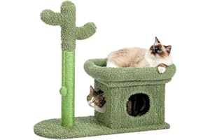 PAWZ Road Kaktus-Kratzstämme, kreative Kratzstämme, stilvoller Katzenbaum, mit Ball und Katzenhaus, Höhe: 70 cm