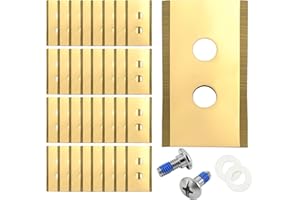 REEYEAR Replacement Blades Compatible with Manmotion Luba & Luka – Titanium-Coated Black Mower Blades – 36-Pack with Screws & Washers for Durable, Sharp & Efficient Cutting