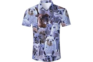 TUONROAD Hawaiian Shirt for Men Funny Cat 3D Printed Beach Shirt Short Sleeve Shit Shirt Mens Button Down Summer Casual Shirts M-XXL