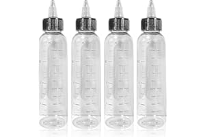 ZZLBZN Hair Oil Applicator Bottle, 2Pcs Oil Applicator Bottle for Hair, Oil Bottle for Hair Applicator Bottle with Tip Squeeze 120ml, for Salon Hair Care Hair Coloring Paint Art Glue