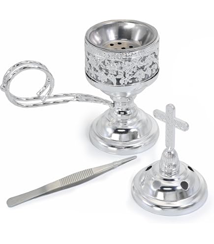 NKlaus Pince à Charbon Inox 17 Cm – Pince Encens Et Charbon Chauffant, Robuste Et Sécurisée Pour Brûleur Et Rituel