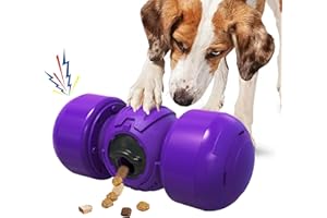 LACCEN Interactive Dog Toy, Rolling Dog Treat Dispenser Slow Feeder, Funny Puzzle Toy Reduce Boredom Improve IQ, Dog Treat Toys for Boredom Medium Large Dogs (Purple)