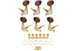 Unxuey 3R3L Stimmwirbel für Akustik- und E-Gitarre, Gitarren Mechaniken Tuners Set, 6 Stück