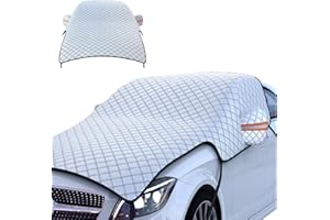 MINVOO Protector para Parabrisas Protector Parabrisas Hielo Cubierta para Parabrisas Delantero para Coche Universal Apto a la Mayoría de Coches y SUV Antihielo y Nieve UV Lluvia(Plata Grande)