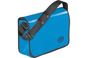 VELOFLEX 7000351 - Umhängetasche Velocolor, aus LKW-Plane, mit Handyfach, 2 Stiftfächern und Einsteckfach, blau, 1 Stück