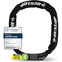 Dunlop Fahrradschloss Zahlenschloss Fahrrad Schloss - Hohe Sicherheit Level 8-100 cm Fahrräder Schloß mit 5er Zahlencode