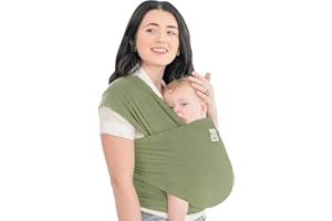 KeaBabies Baby Wrap Carrier - Tutto in 1 originale Breathable Baby Sling, Leggero, Mani Free Baby Carrier Sling, Baby Carrier Wrap, Baby Carriers per neonato, Neonato, Baby Wrap Carrier (Dusty Olive)