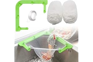 KINGOZOYI Küchenspüle Sieb Dreieck, Spülbecken Sieb Filter mit 100 Filterbeutel für Küchenabfälle Restmüll