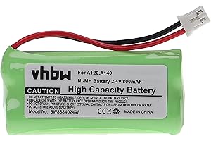 vhbw Batterie Remplacement pour S30852-D1640-X1, T382, T436-U1, V30145-K1310-X359, V30145-K1310-X383 pour téléphone Fixe sans Fil (800mAh, 2,4V, NiMH
