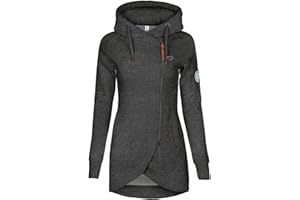 ELFIN Women's Long Sleeve Zipper Hoodies Sweatshirt Jumper Jacket Coat Outwear Pullover Hoody